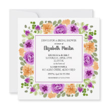 Elegante ducha de novia morada