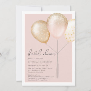 Invitación Elegante ducha de novia rosa Rubor