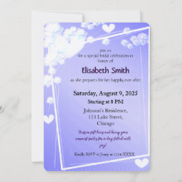 Invitación Elegante ducha de novia soñadora
