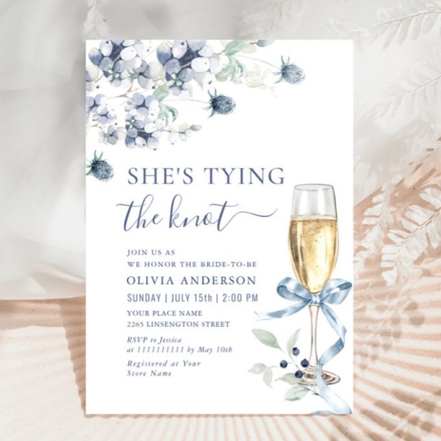 Invitación Elegante ducha de novias azul turquesa de invierno (Subido por el creador)