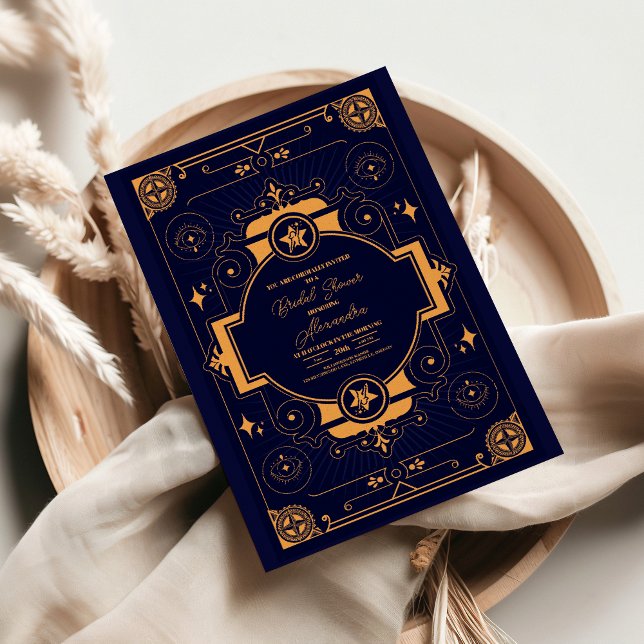 Invitación Elegante ducha de novias celestes (Subido por el creador)