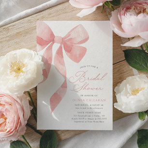 Invitación Elegante ducha de novias con barba rosa
