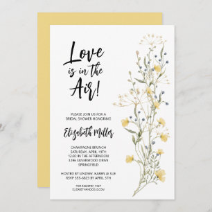 Invitación Elegante ducha de novias con flores de Boho