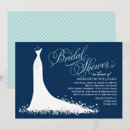 Invitación Elegante ducha de novias de la Marina y el Boda Aq
