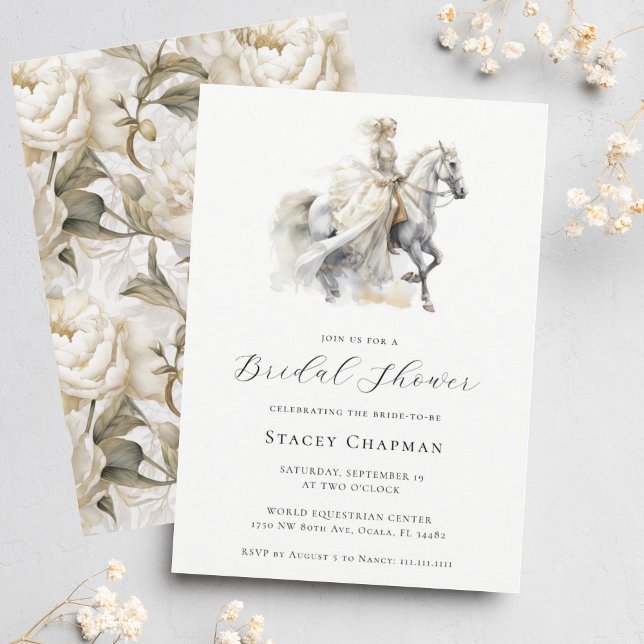 Invitación Elegante ducha de novias ecuestres (Subido por el creador)