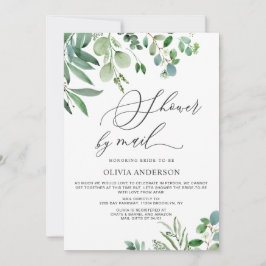 Invitación Elegante ducha de novias en el follaje Eucalyptus