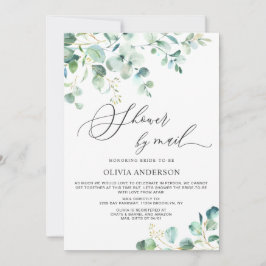 Invitación Elegante ducha de novias en el follaje Eucalyptus