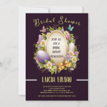 Elegante ducha de novias estilo Royal Purple Easte