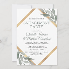 Invitación Elegante DUCHA DE PAREJA DE Relieve metalizado dor