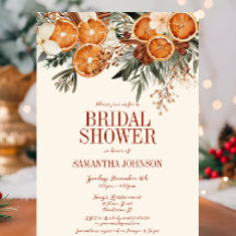 Elegante ducha marfil-cítricos floral nupcial