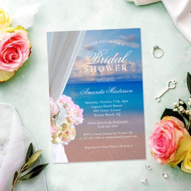 Invitación Elegante ducha marital de veraneo en veraneo en la (Subido por el creador)