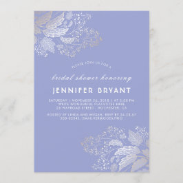 Invitación Elegante ducha marrón marrón dorada de lavanda de