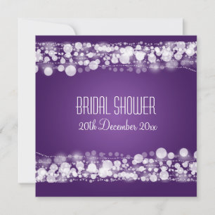 Invitación Elegante ducha marrón morado