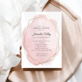 Invitación Elegante ducha marrón rosa