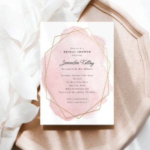 Invitación Elegante ducha marrón rosa
