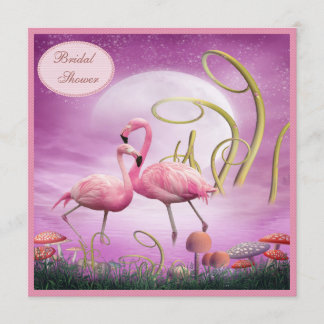 Invitación Elegante ducha marrón rosa