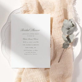 Invitación Elegante ducha minimalista de novia