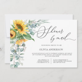 Invitación Elegante ducha nupcial de Eucalyptus por correo