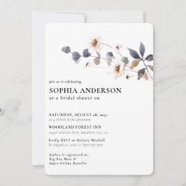 Invitación Elegante ducha nupcial de flores silvestres de Boh