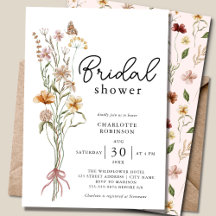 Elegante ducha nupcial de flores silvestres de Boh