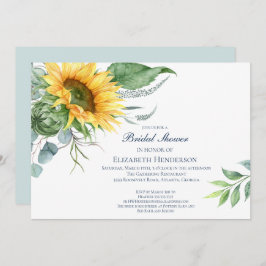 Invitación Elegante ducha nupcial de girasol