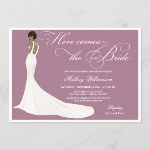 Invitación Elegante ducha nupcial de novia con joyas