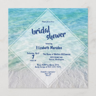 Invitación Elegante ducha tropical tropical de novias en el o