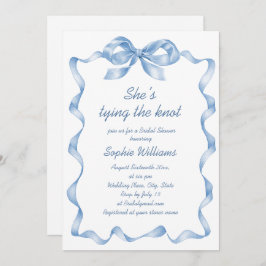 Invitación Elegante duelo azul turbio de mano dibujado ducha