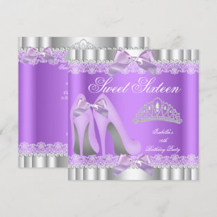 Invitación Elegante dulce 16 dulce Dieciséis Fiestas Lavanda 