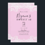 Invitación Elegante dulce de encaje rosa y blanco 16 Fiesta<br><div class="desc">Personalizar para cualquier evento</div>