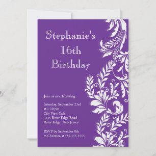 Invitación Elegante dulce moderno Dieciséis cumpleaños