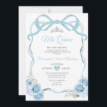 Invitación Elegante Dusty Blue Floral Butterfly Mis Quince<br><div class="desc">EDITABLE Elegante Dusty Blue Floral Butterfly Mis Quince Invitación Elegante Quinceañera Floral Azul Floral Plata Invitación Mis Quince 15 Anos,  16 Cumpleaños</div>