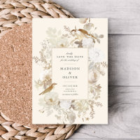 Elegante Earthy Floral Cream Wedding Salva La Fech