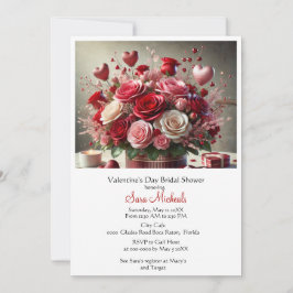 Invitación Elegante El día de San Valentín Bridal Shower