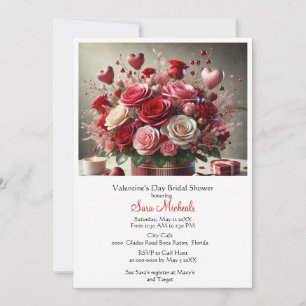 Invitación Elegante El día de San Valentín Bridal Shower
