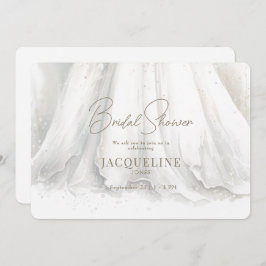 Invitación Elegante elegante Boda vestido con ducha de novia