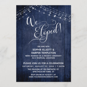 Invitación Elegante Elegimos Tipografía Y Luces, Madera Naval