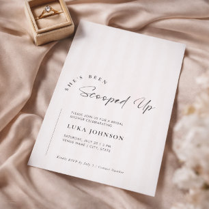 Invitación Elegante Ella Ha Sido Recogida Rayas Despedida de 