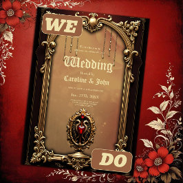 Invitación Elegante emblema de lujo del corazón.