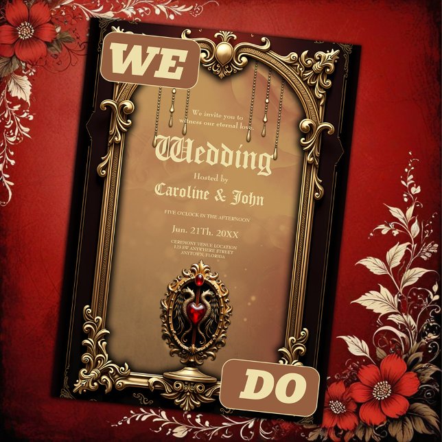 Invitación Elegante emblema de lujo del corazón. (Subido por el creador)