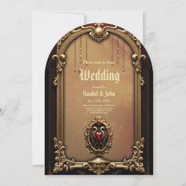 Invitación Elegante emblema de lujo del corazón.