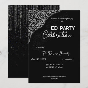 Invitación elegante en blanco y negro para la fies
