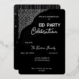 Invitación elegante en blanco y negro para la fies