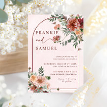 Elegante en el Boda de los tonos rosados de otoño