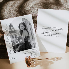 Invitación Elegante En Memoria Amada Funeral Simple Foto