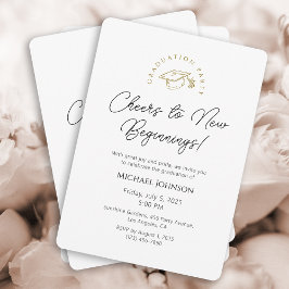 Invitación elegante en negro y blanco para fiesta 
