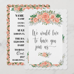 Invitación elegante en papel de lino