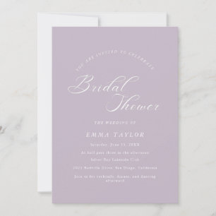 Invitación Elegante Encanto Flor Silvestre Púrpura Despedida
