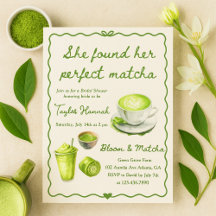 Elegante, Encontró Su Ducha Bridal Matcha Perfecta