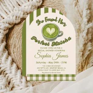 Invitación Elegante, Encontró Su Ducha Bridal Matcha Perfecta